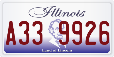 IL license plate A339926