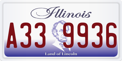 IL license plate A339936