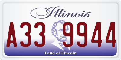 IL license plate A339944