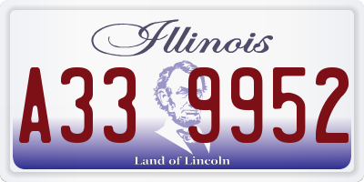 IL license plate A339952