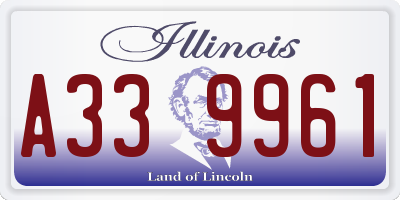 IL license plate A339961