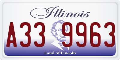 IL license plate A339963