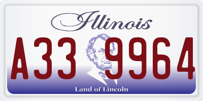 IL license plate A339964