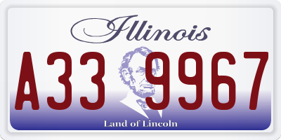 IL license plate A339967
