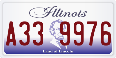 IL license plate A339976