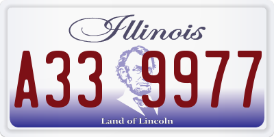 IL license plate A339977