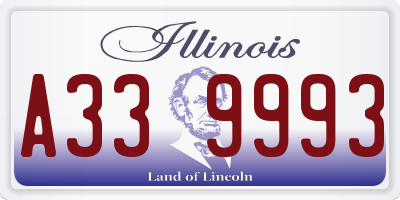 IL license plate A339993