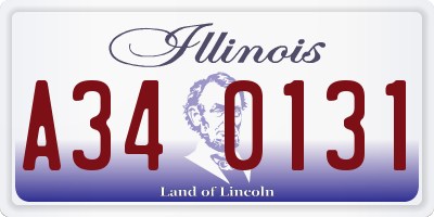 IL license plate A340131