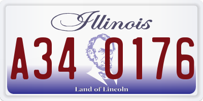 IL license plate A340176