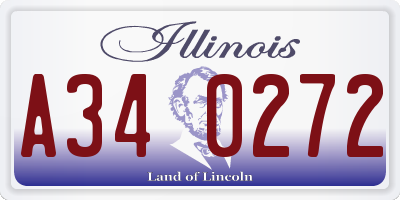 IL license plate A340272