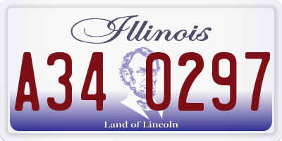 IL license plate A340297