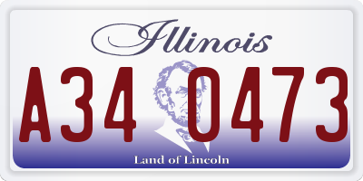 IL license plate A340473
