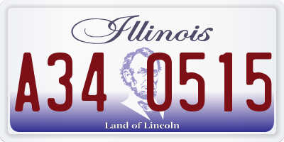 IL license plate A340515