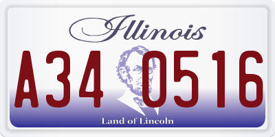 IL license plate A340516