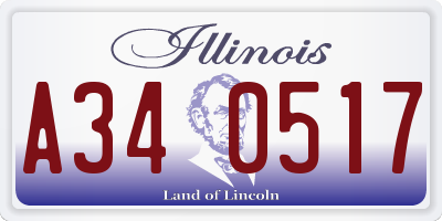 IL license plate A340517