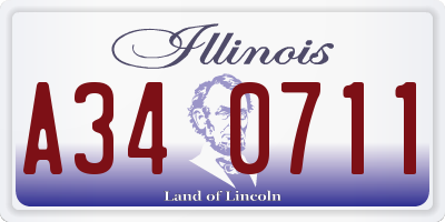 IL license plate A340711