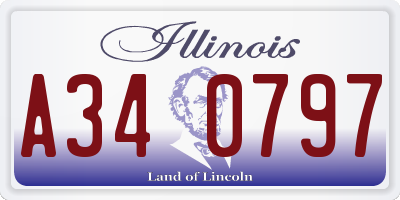 IL license plate A340797
