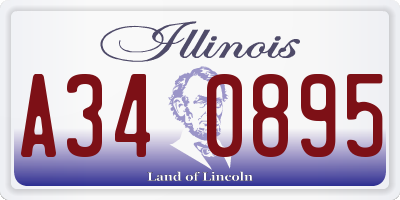 IL license plate A340895
