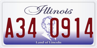 IL license plate A340914