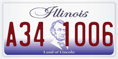 IL license plate A341006