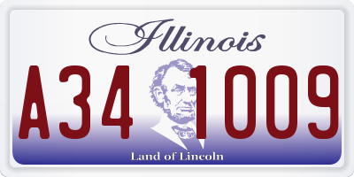 IL license plate A341009