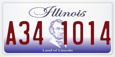 IL license plate A341014