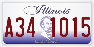 IL license plate A341015