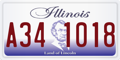 IL license plate A341018