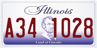 IL license plate A341028