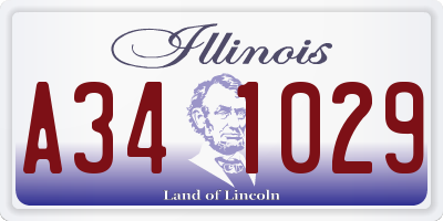 IL license plate A341029