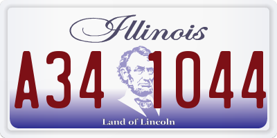 IL license plate A341044