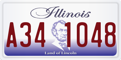 IL license plate A341048