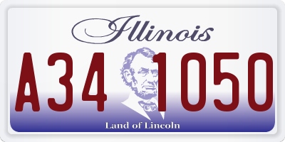 IL license plate A341050