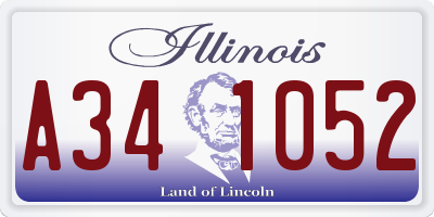 IL license plate A341052