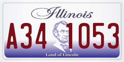 IL license plate A341053