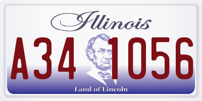 IL license plate A341056