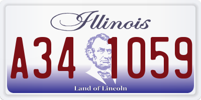 IL license plate A341059