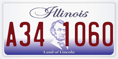 IL license plate A341060