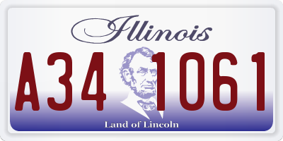 IL license plate A341061