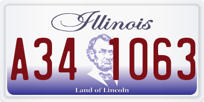 IL license plate A341063