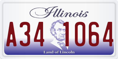 IL license plate A341064