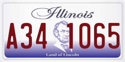 IL license plate A341065