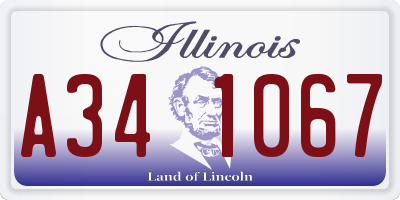 IL license plate A341067