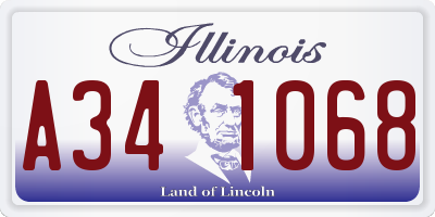 IL license plate A341068
