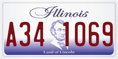 IL license plate A341069