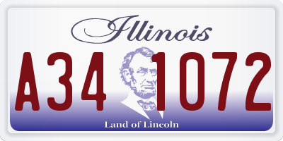 IL license plate A341072