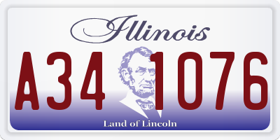 IL license plate A341076