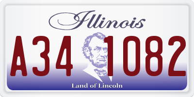 IL license plate A341082