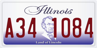 IL license plate A341084