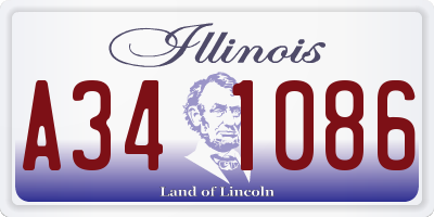 IL license plate A341086